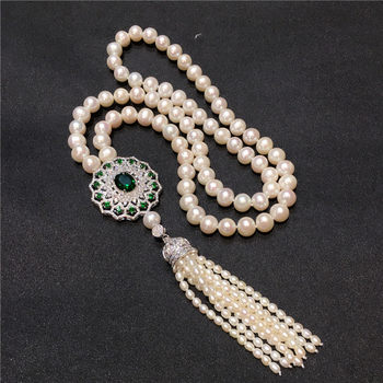 New natural freshwater pearl necklace silver gold plated micro setting