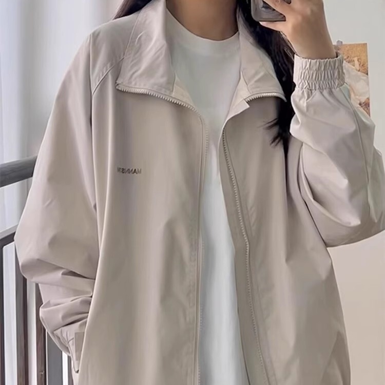 Women's Jacket Spring/Summer 2026 New Loose Retro Petite Sun Protection Workwear Student Thin Jacket ins Trendy