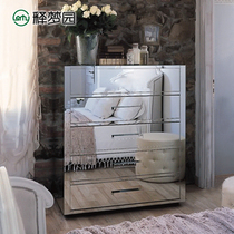 Mirror chest of drawers Glass furniture Model room locker storage cabinet Multi-function cabinet Neoclassical F1561