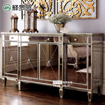 Dream interpretation garden Mirror dining side cabinet Cabinet furnishings Entrance cabinet American European neoclassical post-modern furniture F0774