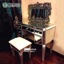 Mirror Dresser Dresser Glass Furniture Makeup Table Mirror Furniture Eurostyle Silver White Neoclassical F0785Y