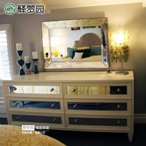 Modern fashion side cabinet Entrance cabinet European dining side cabinet Locker storage cabinet Mirror furniture Neoclassical F1600