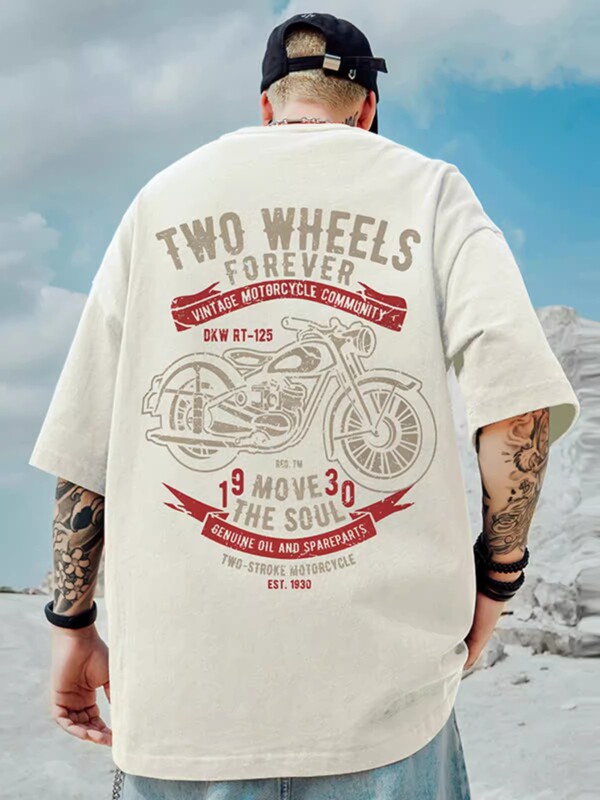 Hong Kong Trendy Brand Heavyweight American Retro Loose T-Shirt for Plus-Size Men, Short-Sleeved, Extra Large, Pure Cotton, Big Size, Summer