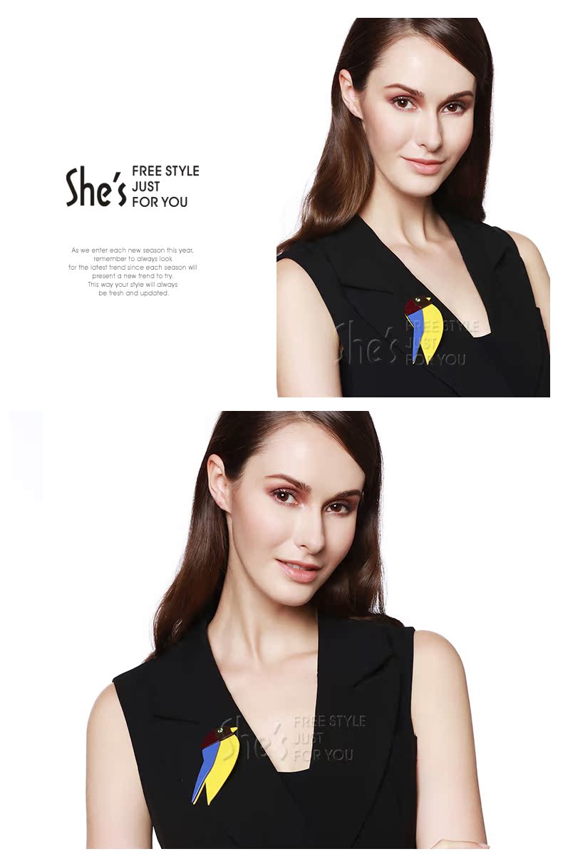 Broche femme SHES en fiche Acétate - Ref 1187573 Image 18
