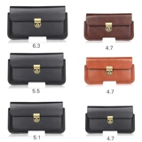 Мобильный телефон, поясная сумка, ремень, тонкий мужской коричневый универсальный чехол для пожилых людей, 4.7 дюймов, 5.5 дюймов, 6 дюймовый, 6.5 дюймов