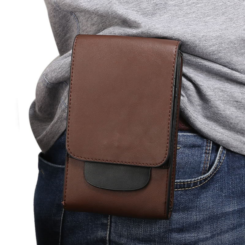 Double-layer two-phone waist pack men's buckle wear belt vertical 5 5 inch 6 44 inch general millet max bag