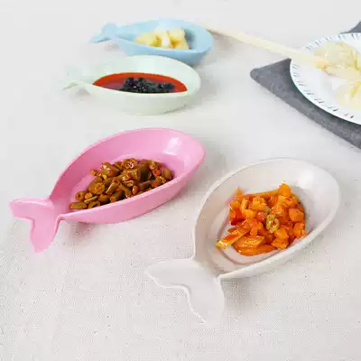 Small saucer creative mini cute little fish Japanese wheat straw Pickles dip sauce saucer vinaigrette sauce saucer vinaigrette