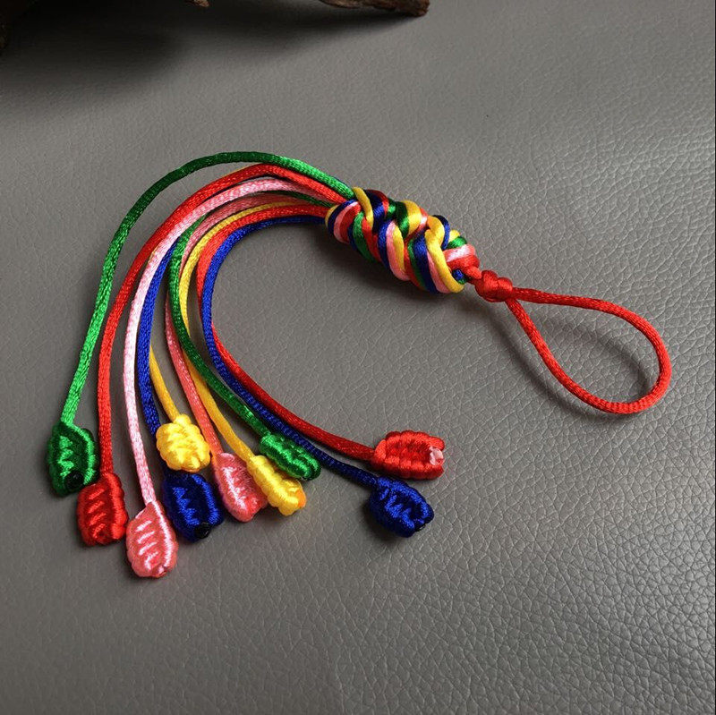 Tibetan style multicolored diamond knot, chain car pendant, etc