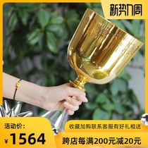  Crystal Holy Grail 24 gold-plated hollow design Crystal bowl Sound therapy meditation release stress Yoga healing musical instrument