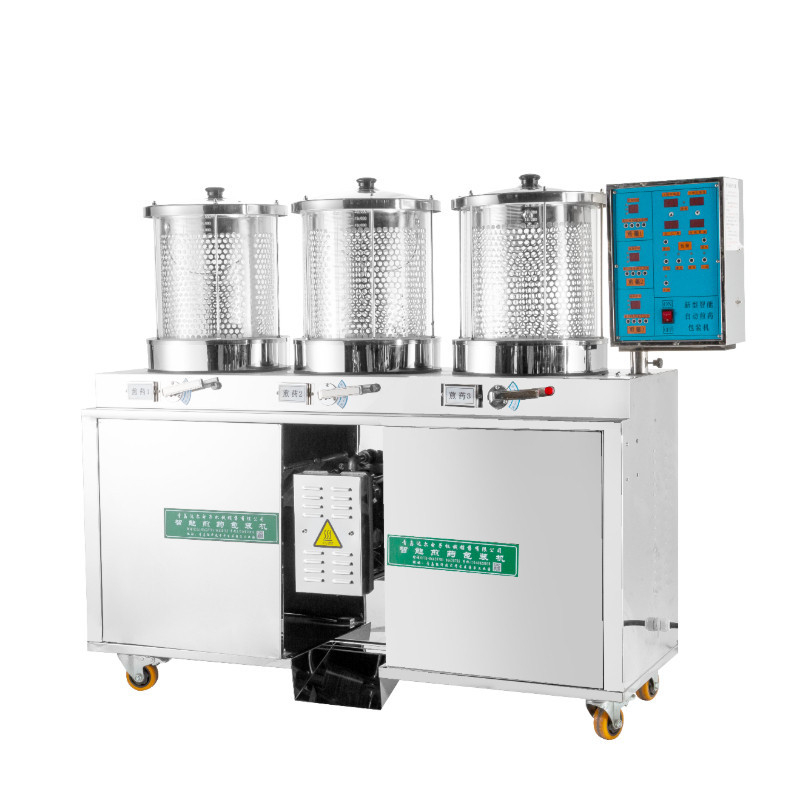 Automatic frying machine of Chinese herbal medicine frying machine Qingdao fully automatic medicine frying machine Tsingtao Herbal Medicine Frying Machine frying machine decocted packaging All
