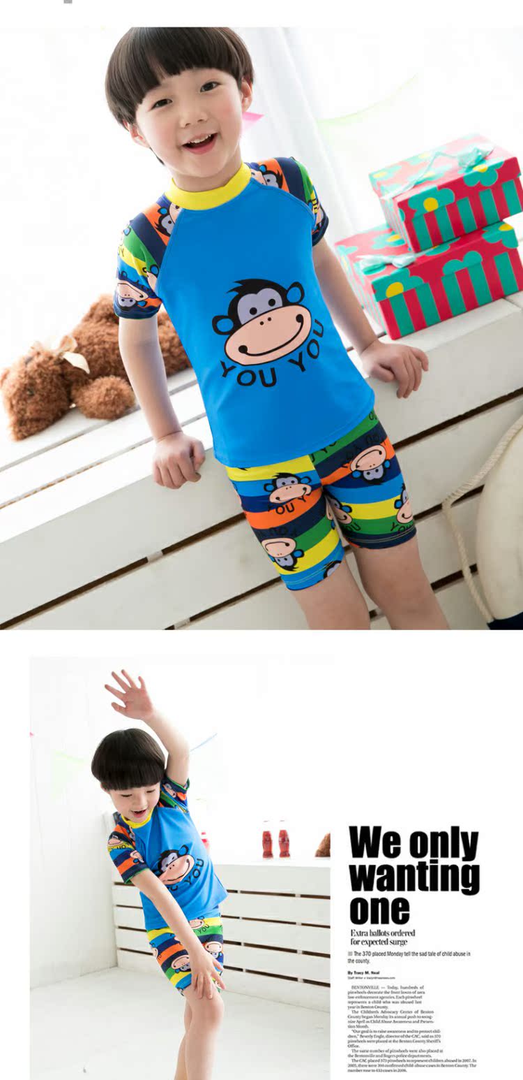 Vận chuyển Mũ bơi 2019 Mới Youyou Boy Đồ bơi cho trẻ em Trường trung học lớn Đồ bơi cho trẻ em - Bộ đồ bơi của Kid áo bơi trẻ em