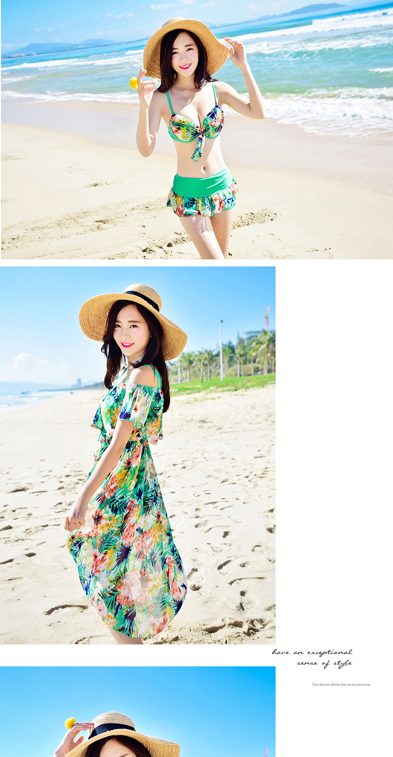 Bộ đồ bơi nữ ba mảnh bó sát bảo thủ bụng thon gọn ngực nhỏ gợi cảm tụ tập nước hoa nhỏ Hàn Quốc mùa xuân nóng bỏng 	các kiểu đồ bơi 2 mảnh	