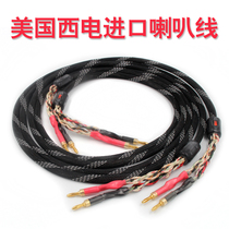  American Western Electric imported speaker cable Fever speaker cable Professional hifi pure copper audio cable Banana head Y plug