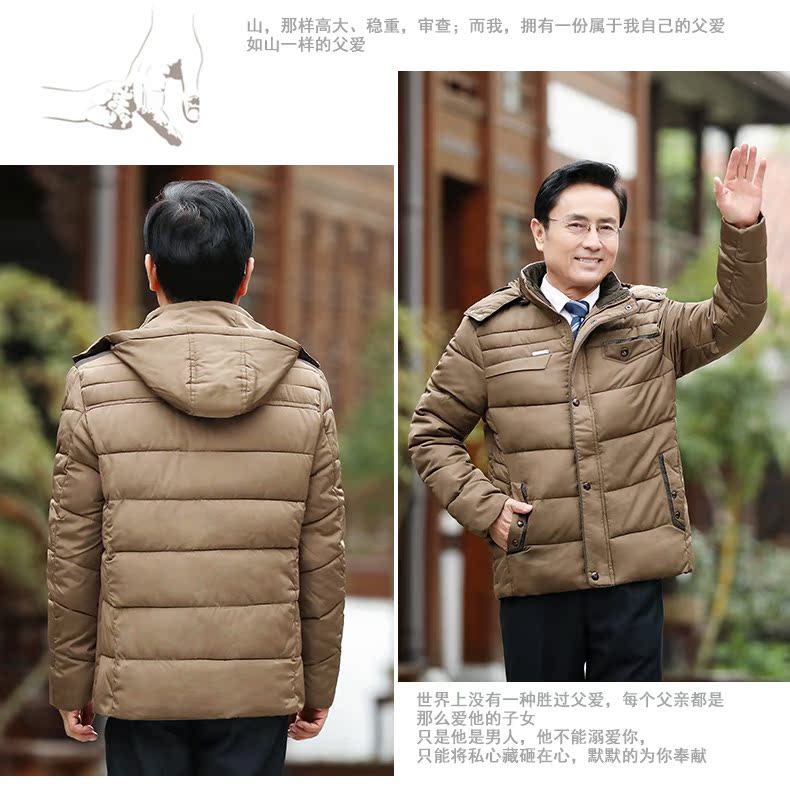 Áo trung niên tải cotton mùa đông phù hợp với nam trung niên áo khoác cotton dày cha áo khoác nam mùa đông áo khoác chống nắng nam