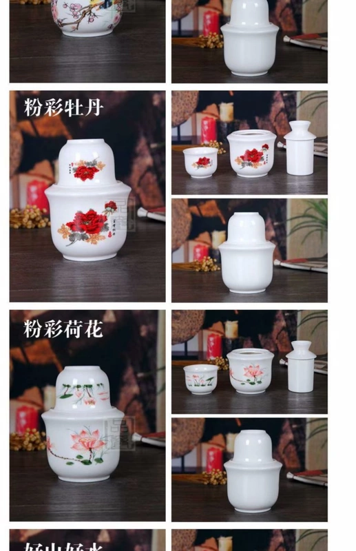 Jingdezhen gốm ấm rượu vang với hầm rượu hai hai lẩu hộ gia đình rượu vang trắng nóng rượu vang vàng rõ ràng bộ rượu vang - Rượu vang