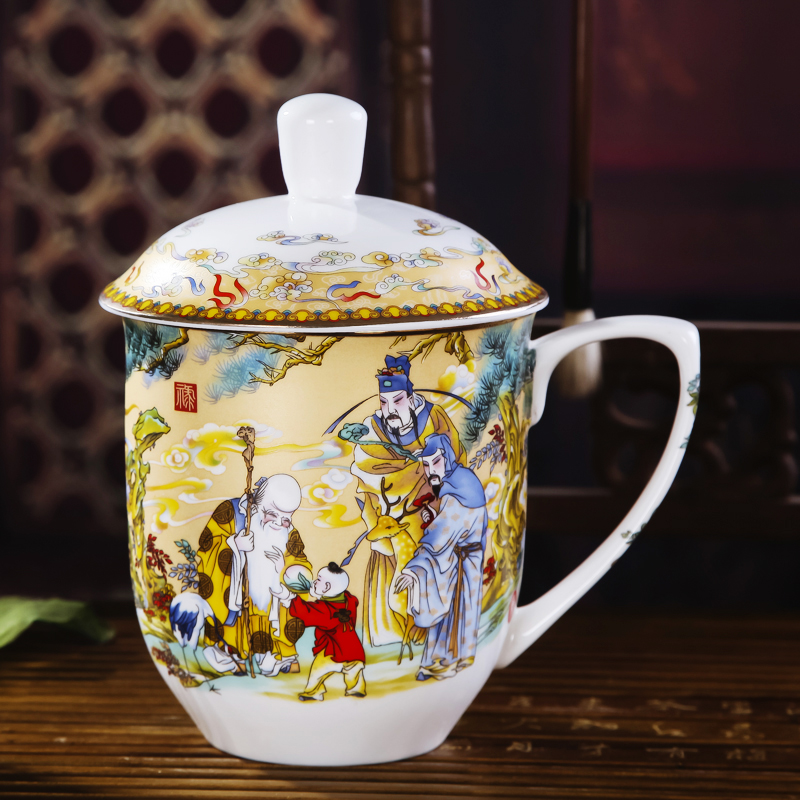 The Product jue jingdezhen ipads porcelain cup ceramic cup and meeting with cover the large cups overlord cup 850 nl