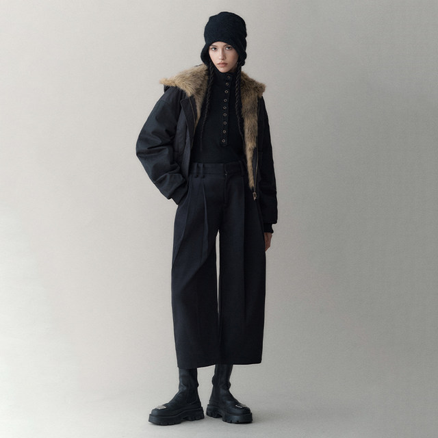 AnnoMundi Genesis ສະຫຼັບສອງດ້ານ Retro Thickened Plush Fur Workwear Party Overcoat Women's Winter