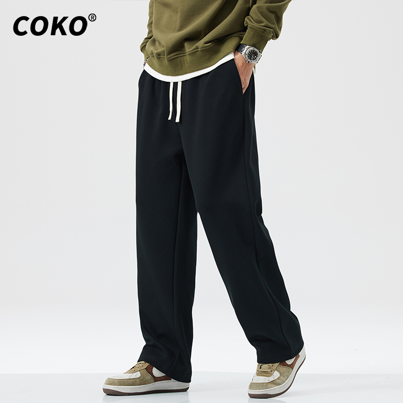 Autumn and Winter Basic Simple Versatile Straight-Leg Sweatpants for Men, Loose Fit, 2026 New Trendy Brand Sports Drape Casual Pants