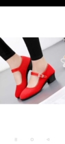 Ethnic dance shoes Tibetan Yangko female Jiaozhou Northeast folk high-heeled dance shoes grade examination shoes black cloth practice uniform heel