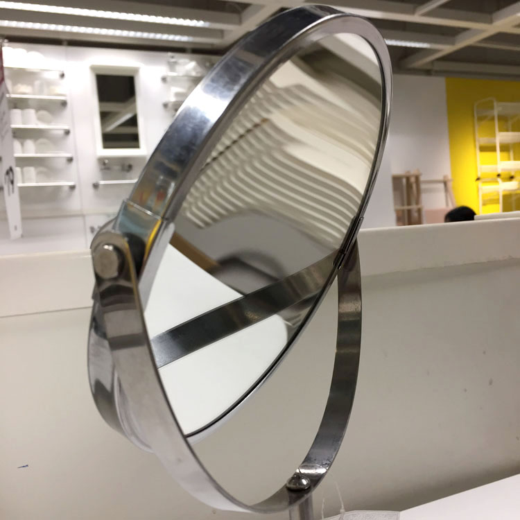 Gương IKEA Tresam Gương thép không gỉ Gương IKEA Gương trang điểm Gương đôi - Gương gương đứng soi toàn thân