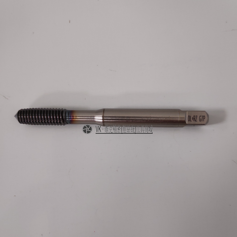 Germany imported powder high-speed mesh titanium-plated cobalt-plated long handle 6H extrusion screw tap M5*0 8 M6*1