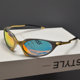 European and American retro punk style colorful riding sunglasses