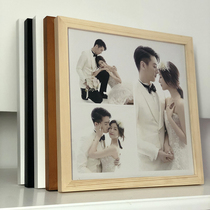 Personalized jigsaw solid wood photo frame design free of charge and give photos personal photo couples wedding photos
