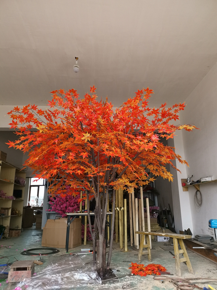 Mô phỏng Cây phong lá đỏ Cây giống cây mô phỏng Hoa anh đào Hoa đào Cây phòng khách Trang trí lớn Cây trang trí tùy chỉnh Mô hình - Hoa nhân tạo / Cây / Trái cây chậu hoa giả