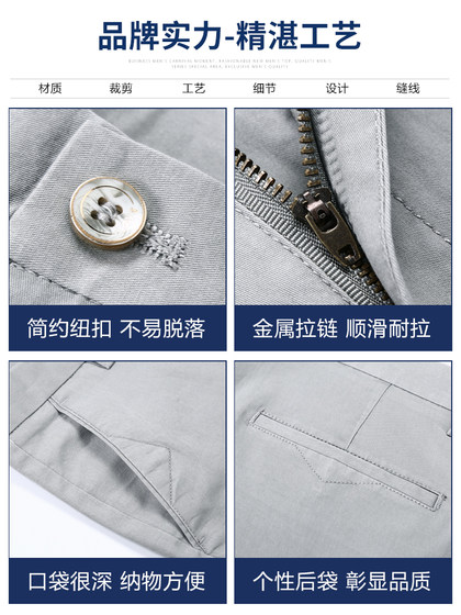 罗蒙休闲裤男士夏季薄款2025新款直筒宽松长裤商务西裤纯棉男裤子