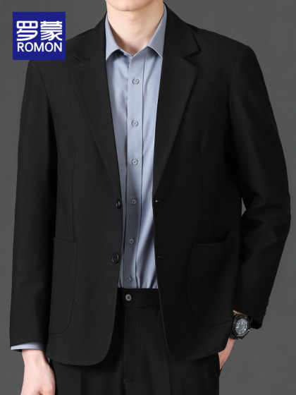 罗蒙休闲小西装男外套春秋2025新款商务职业正装西服高级感上衣服