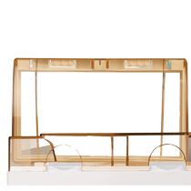 Brown double 86 self-adhesive waterproof box bathroom 2-position socket conjoined paste splash-proof box two-position waterproof box