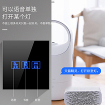 Type 86 Tmall Genie voice remote control switch smart home home touch switch Bluetooth smart switch panel