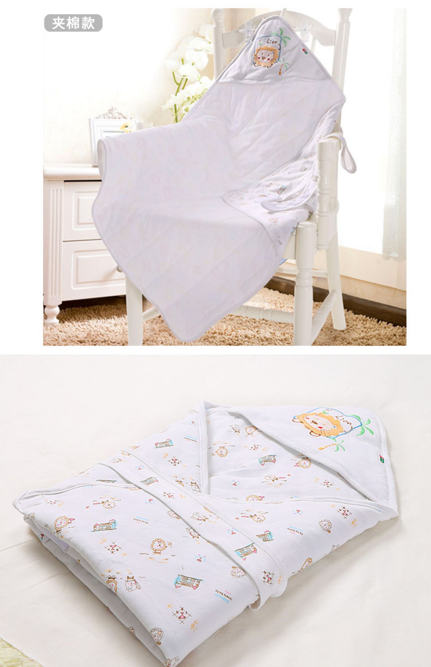 Trẻ sơ sinh được bao phủ bởi bông sơ sinh, mùa xuân và mùa thu, mùa đông, dày, chăn, chăn, quần áo trẻ em - Túi ngủ / Mat / Gối / Ded stuff gối chống trào ngược babieskey