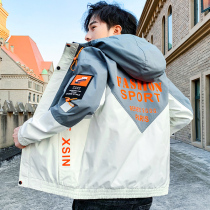 Youth 2020 Autumn New jacket mens soil autumn handsome jacket spring and autumn junior high school students gown