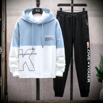 13 Youth autumn hooded sweater boy 12 junior high school student sports suit 15 year old big boy autumn coat 14