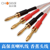 Akihabara speaker cable Audiophile speaker audio cable Banana double head suitable for Huiwei M200MKII main and sub-speaker cable Universal high-fidelity diy audio cable Professional surround speaker cable