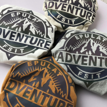 Tide brand INS raglan sleeves ~ color contrast stitching personalized letter printing mens T-shirt short-sleeved cotton half-sleeved casual short T