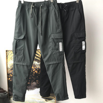 ODM company goods ~ 90 white duck down elastic waist tooling casual pants mens winter closing plus velvet thickened down pants tide