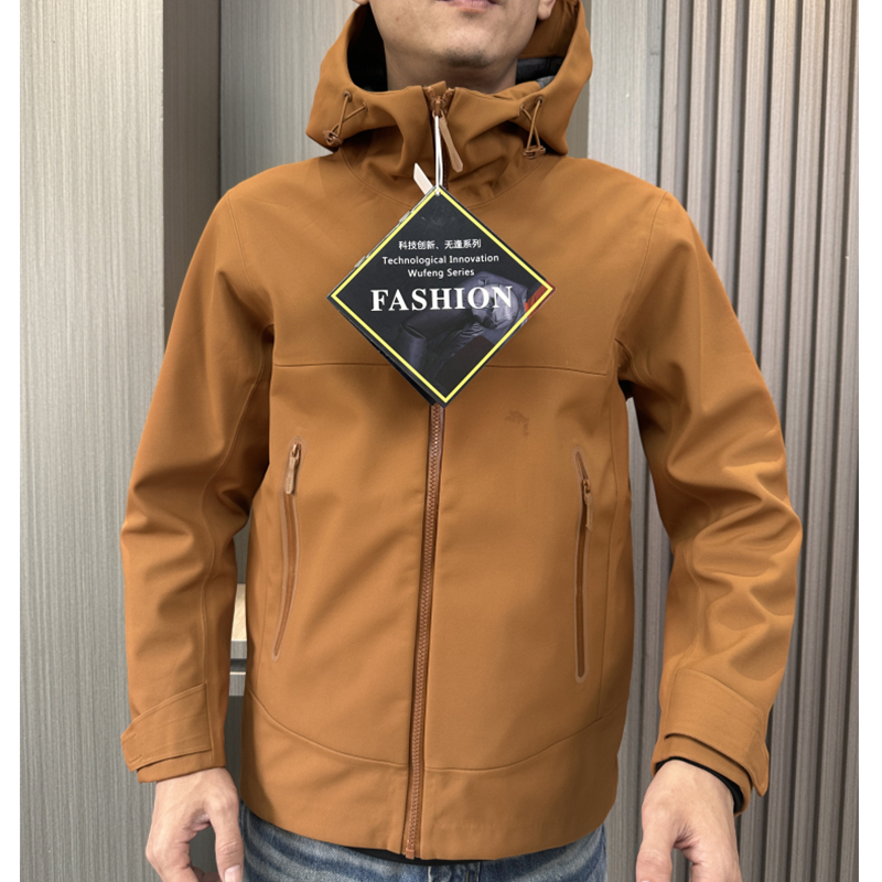 High-End Limited Edition! Outdoor Fully Taped Waterproof and Fleece-Lined Warm Men's Hooded Softshell Jacket