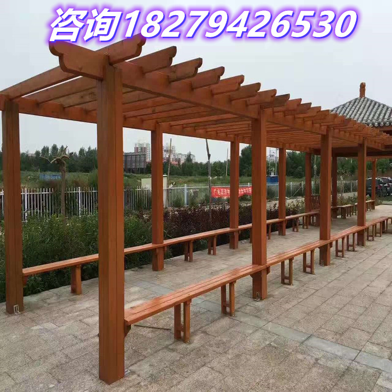 Anti-corrosion wood grape rack custom courtyard villa landscape garden promenade frame open-air balcony rain shed outdoor pavilion