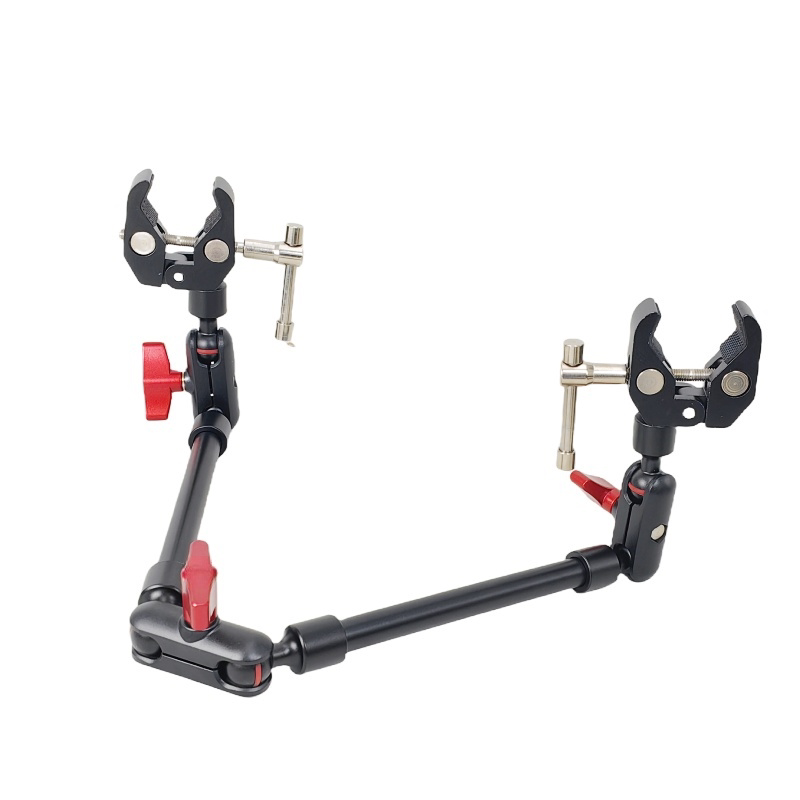 Dual-Head Heavy-Duty Clamp Magic Arm Stand Aluminum Alloy Universal Arm Microphone Holder Boom Arm