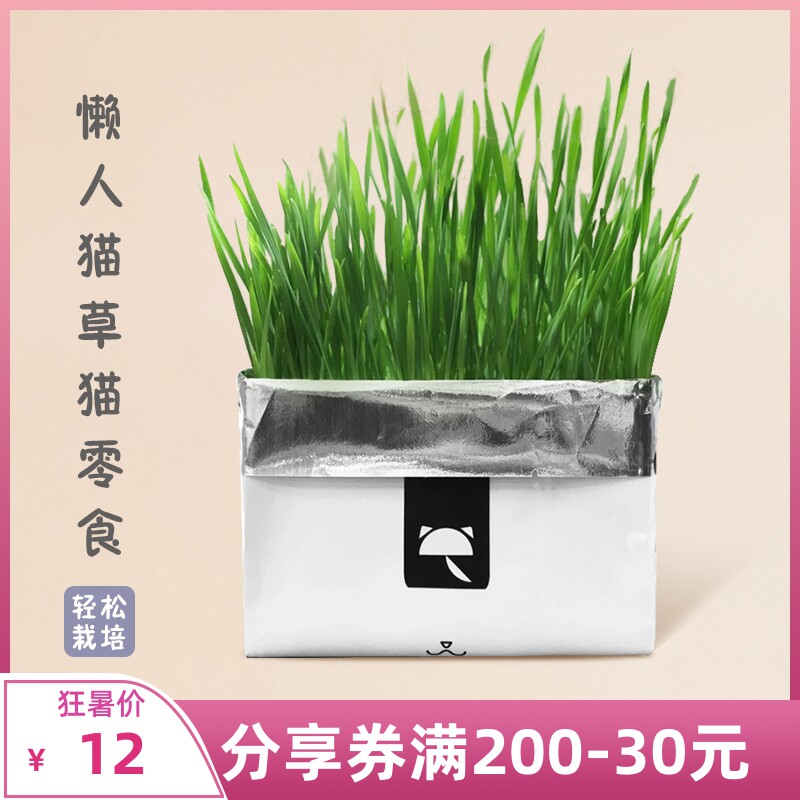 Meow Selection) Uncarded Cat Grass Seeds Hydroponic Depilatory Hairball Cat Melting Hair Spitting Wheatgrass Snacks Cat Supplies