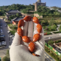 Li Yueqiangs pure handmade olive stone carved Heart Sutra bracelet with six-character mantra and hand-held Buddhist beads Su Gongwen toy