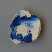 Qin=book blue and white figure porcelain antique collection