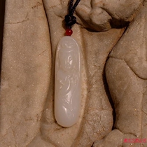 Fiber = coincidence 2626 stocks Natural Xinjiang and Tian jade Goat Fat White Jade Seed Feed of Guanyin Pendant Pendant Certificate
