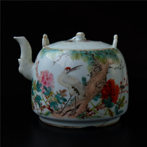 Luo = The famous artist Ren Huanzhang Light Crimson Flower and Bird Pot Porcelain Ceramics literati Porcelain Art Collection