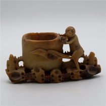 Twilight Cloud Ming Dynasty monkey shoushan stone pen wash and swing piece