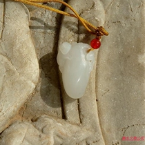 Cloud = Dream 8492 stocks Natural Xinjiang and Tian jade Goat Fat White Jade Seed Stock Monkey Pendant Send Kid Jewel Certificate