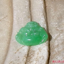 Embroidered = fragrant 7276 stocks Natural A goods Myanmar Old pit Zhengyang green emerald Buddha public without hole insert with certificate