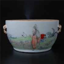 Solution = Chinese painters light magenta figure high servat porcelain ceramic art collection of porcelain art